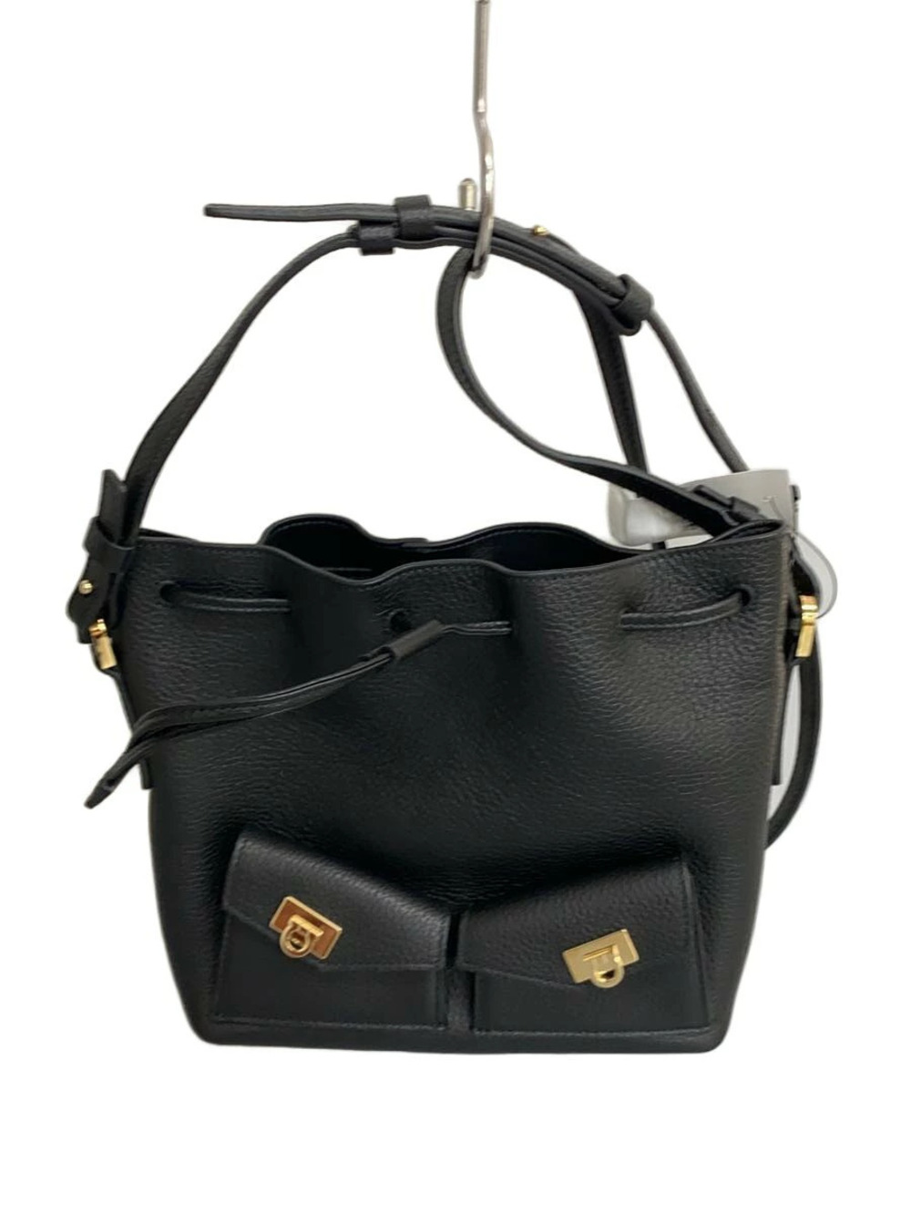Salvatore Ferragamo BUCKET BAG Shoulder Leather Black